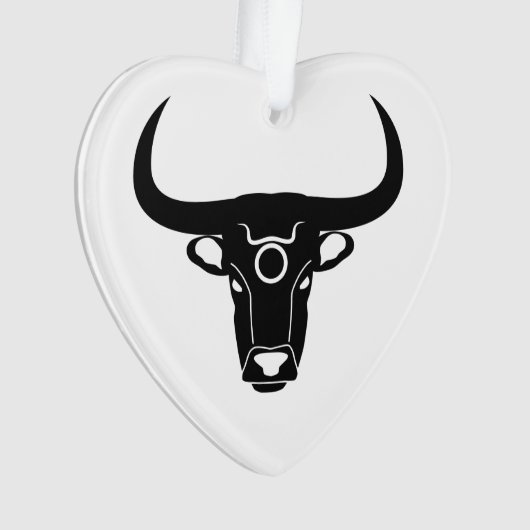 taurus bull astrology zodiahoroscoop symbool ornament (voorkant)