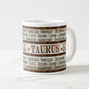 TAURUS - BULL - COFFEE/SOUP/JUMBO-MOK - TEKST GROTE KOFFIEKOP