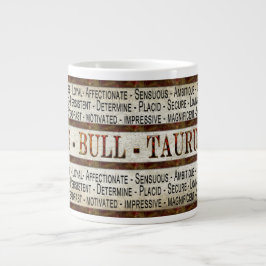 TAURUS - BULL - COFFEE/SOUP/JUMBO-MOK - TEKST GROTE KOFFIEKOP