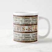 TAURUS - BULL - COFFEE/SOUP/JUMBO-MOK - TEKST GROTE KOFFIEKOP (Rechts)