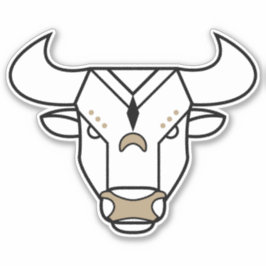 Taurus Bull Earth teken astrologisch symbool goud Sticker