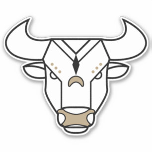 Taurus Bull Earth teken astrologisch symbool goud Sticker