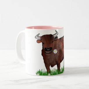Taurus Bull en Daisies Zodiac Mok