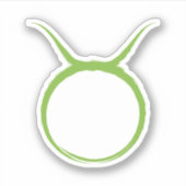TAURUS Bull Green Astrology April May ZodiaSign Sticker (Voorkant)