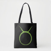 TAURUS Bull Green Astrology Zodiac April May Sign Tote Bag (Voorkant)