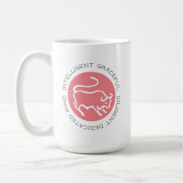 Taurus Bull Logo Zodiac Star Sign Astrology Coffee Koffiemok