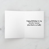 Taurus Bull Verjaardag Kaart (Binnen)