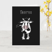 Taurus Bull Verjaardag Kaart (Gele Bloem)