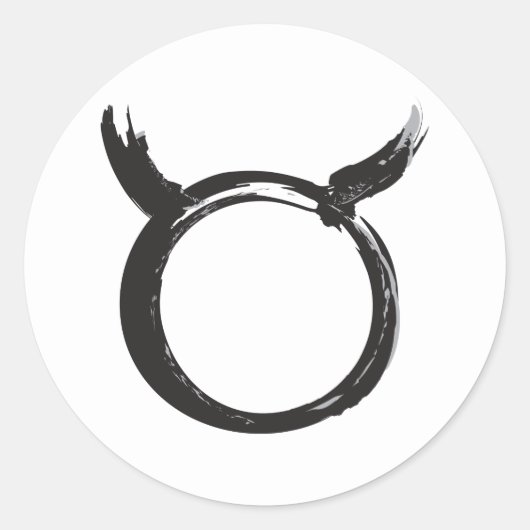 Taurus Bull Zodiac April May Spring Astrology Ronde Sticker (Voorkant)