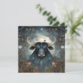 Taurus Bull Zodiac Astrology Mystical Birthday Kaart (Staand voorkant)