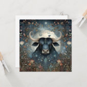 Taurus Bull Zodiac Astrology Mystical Birthday Kaart (Voorkant / Achterkant in situ)