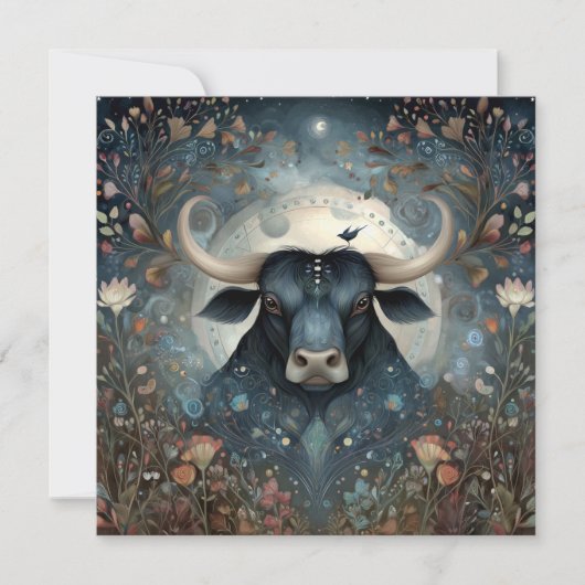 Taurus Bull Zodiac Astrology Mystical Birthday Kaart (Voorkant)