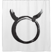 Taurus Bull Zodiac Sign Minimale Moderne Astrologi Douchegordijn (Voorkant)