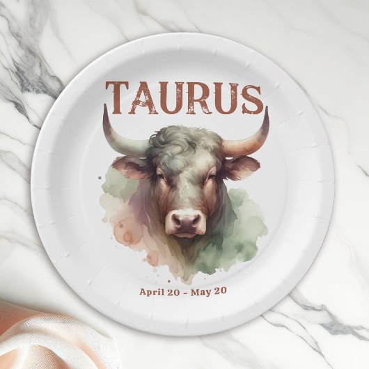 Taurus Bull Zodiac thema verjaardagsfeestje Papieren Bordje