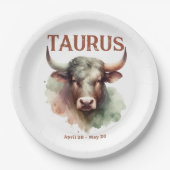Taurus Bull Zodiac thema verjaardagsfeestje Papieren Bordje (Voorkant)
