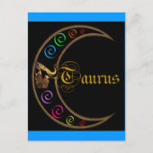 Taurus Celestrial Moon Briefkaart (Voorkant)