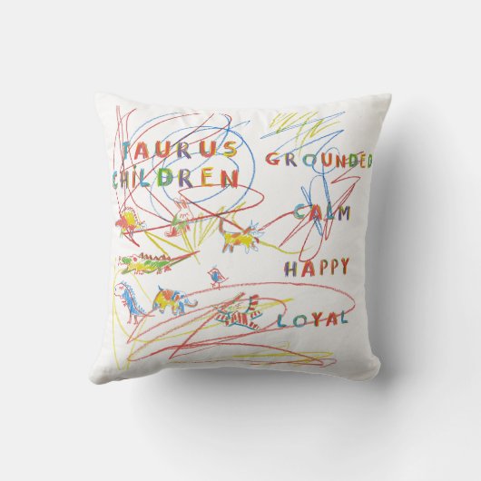 Taurus Child Zodiac Pillow Kussen (Achterkant)