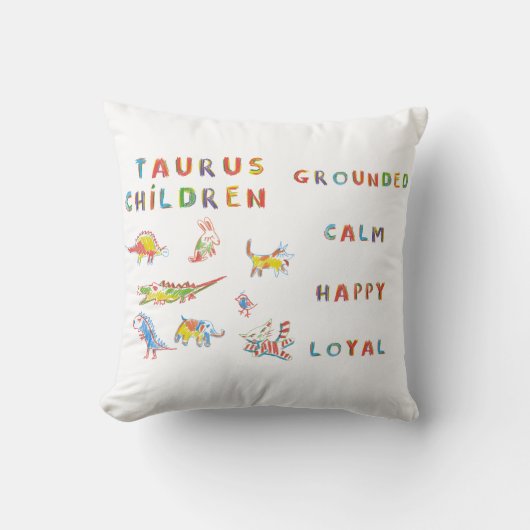 Taurus Child Zodiac Pillow Kussen (Voorkant)