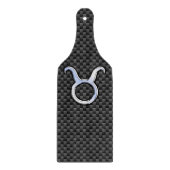 Taurus Chrome als Zodiab-teken op koolstofvezel Snijplank (Voorkant)