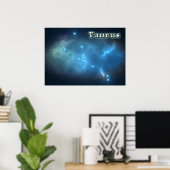 Taurus-constellatie Poster (Thuiskantoor)