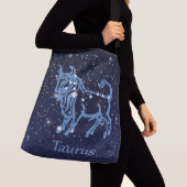 Taurus Constellation and Zodiac Sign with Stars Crossbody Tas (Dichtbij)