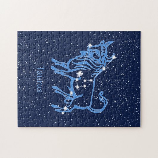 Taurus Constellation and Zodiac Sign with Stars Legpuzzel (Horizontaal)