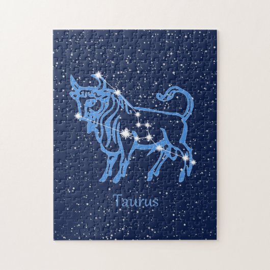Taurus Constellation and Zodiac Sign with Stars Legpuzzel (Verticaal)