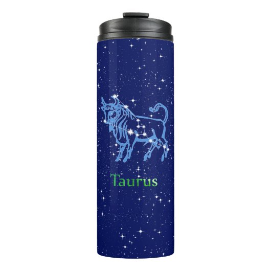 Taurus Constellation and Zodiac Sign with Stars Thermosbeker (Voorkant)