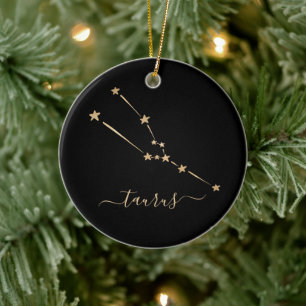 Taurus Constellation Ceramic Ornament