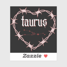 Taurus Constellation Gothic Barbed Wire Design Sticker