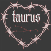 Taurus Constellation Gothic Barbed Wire Design Sticker (Voorkant)