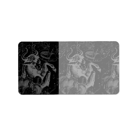 Taurus Constellation Hevelius 1690 Decor Etiket (Voorkant)