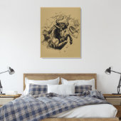 Taurus Constellation Hevelius 1690 Engraving Canvas Afdruk (Insitu (Slaapkamer))