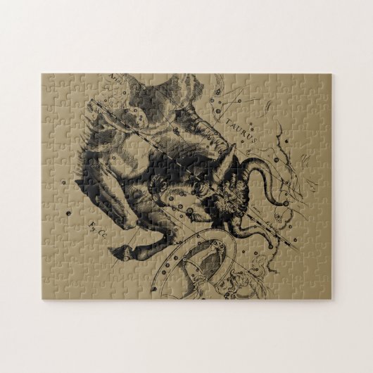 Taurus Constellation Hevelius 1690 Engraving Legpuzzel (Horizontaal)