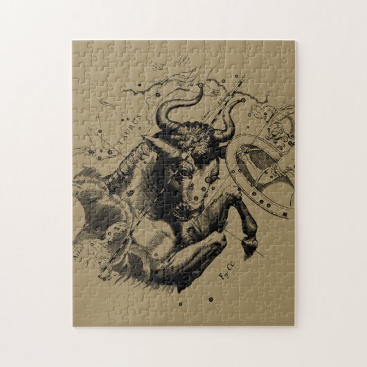 Taurus Constellation Hevelius 1690 Engraving Legpuzzel (Verticaal)