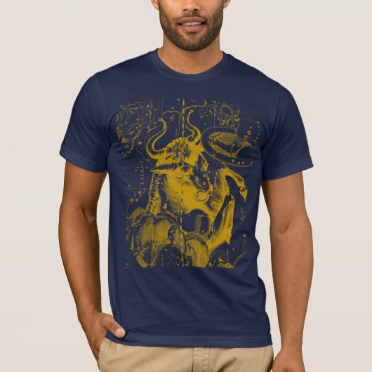 Taurus Constellation Hevelius 1690 Mode T-shirt (Voorkant)