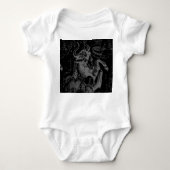 Taurus Constellation Hevelius 1690 op Black Romper (Voorkant)