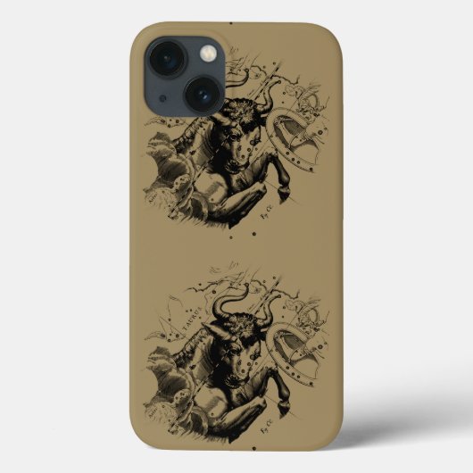 Taurus Constellation Map door Hevelius circa 1690 Case-Mate iPhone Case (Achterkant)