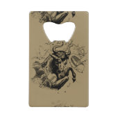 Taurus Constellation Map door Hevelius circa 1690 Creditkaart Flessenopener (Voorkant)