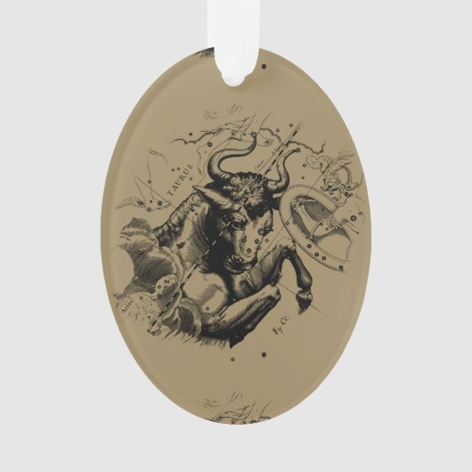 Taurus Constellation Map door Hevelius circa 1690 Ornament (voorkant)