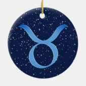 Taurus Constellation & Zodiac Sign met sterren Keramisch Ornament (Achterkant)