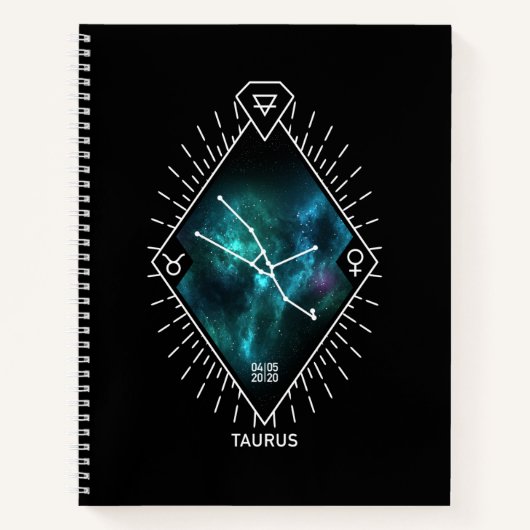 Taurus Constellation & Zodiac Symbol Notitieboek (Voorkant)