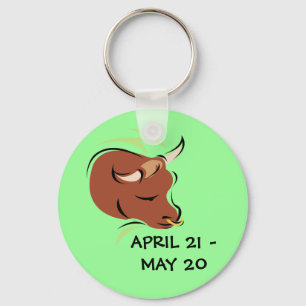 Taurus de Bull Artistic Zodiac Sign Illustration Sleutelhanger