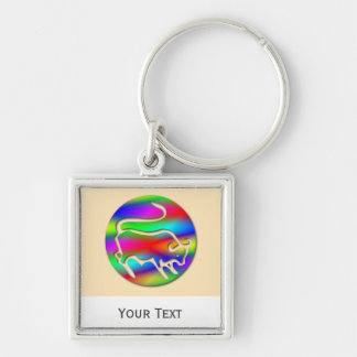 Taurus de bull regenboogbagage Bagagelabel Label Sleutelhanger