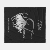 Taurus ♉ de Bull - Zodiac Horoscope Fleece Deken (Voorkant (Horizontaal))