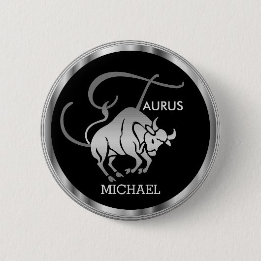 Taurus ♉ de Bull - Zodiac Horoscope Ronde Button 5,7 Cm (Voorkant)