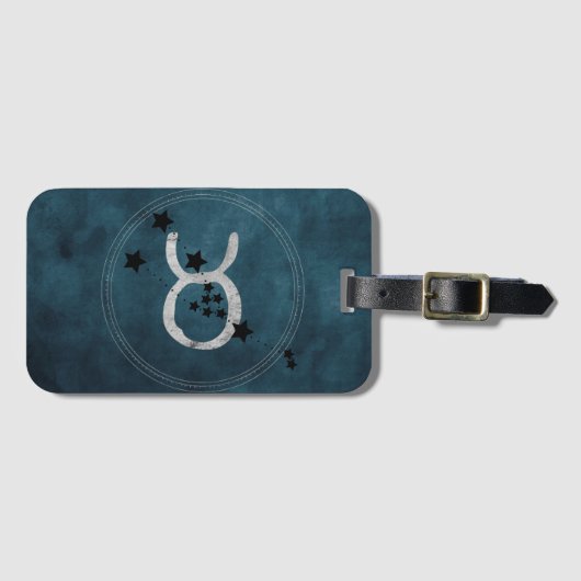 Taurus de bull zodiale constellatie in nood bagagelabel (Voorkant (horizontaal))