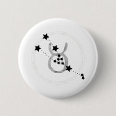 Taurus de bull zodische gebarentconstellatie ronde button 5,7 cm (Voorkant)