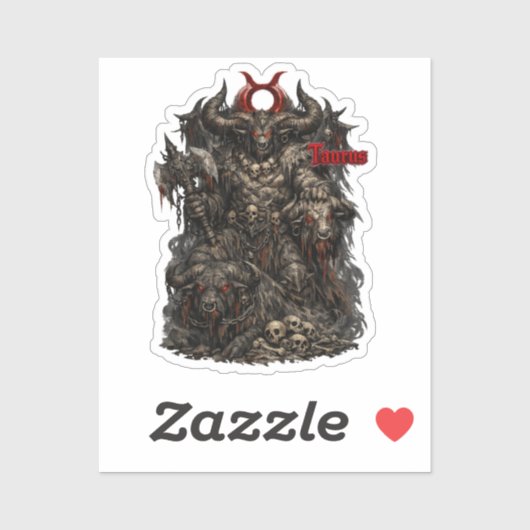 Taurus — De Infernale Oorlogszuchtige Sticker (Vel)