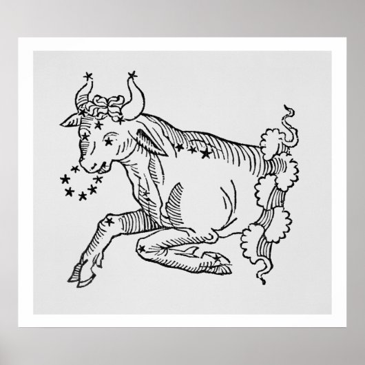 Taurus (de stier) een illustratie uit het 'Poëtisc Poster (Voorkant)